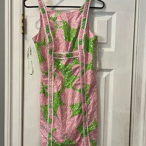 Lilly Pulitzer, summer, Floral Pink and Green Dress, size 4
